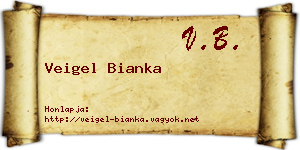 Veigel Bianka névjegykártya